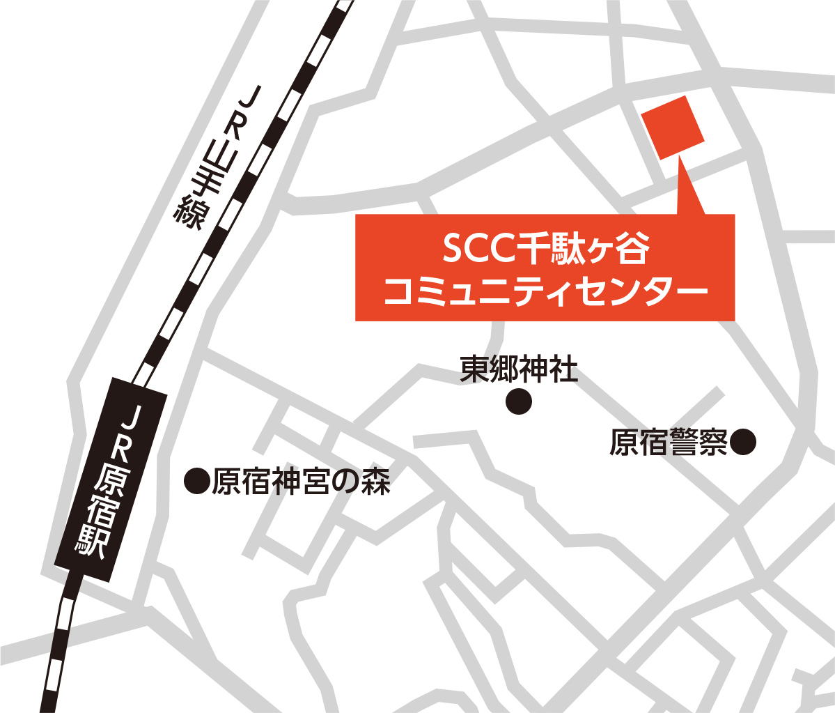 SCC千駄ヶ谷コミュニティセンターの地図