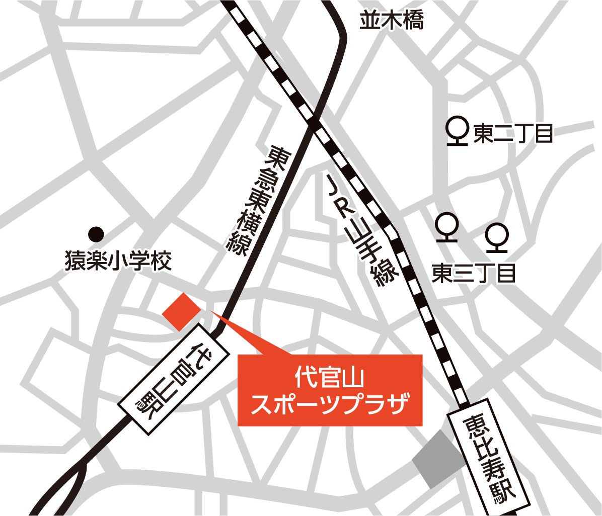 代官山スポーツプラザの地図